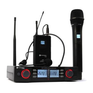 Imagem de Microfone Duplo Profissional de Mão  Headset Sem fio K492C - KADOSH