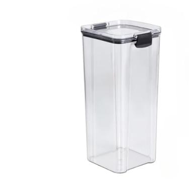 Imagem de Pote Organizador de Cozinha com Tampa Trava - Para Todos os Tipos de Macarrão e Massas, Empilhável(2,Tampa Transparente)