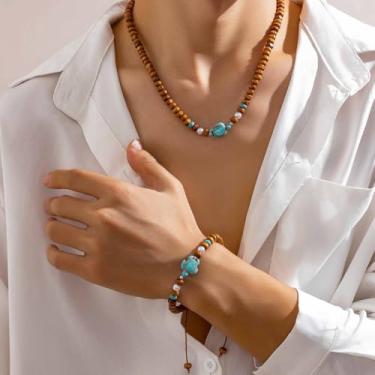 Imagem de Colar de contas feito à mão para mulheres, gargantilha grossa de cristal artificial, joia feita à mão, presente para ela