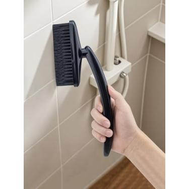 Imagem de Escova de limpeza de argamassa para pisos de azulejo, escova de limpeza de argamassa rígida em forma de V, ferramenta de limpeza de argamassa, escova de limpeza rotativa para banheiro, chuveiro