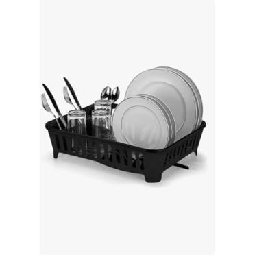 Imagem de Escorredor Louça Talher C/Bica P/Escoamento Água Arth 8150 - Preto