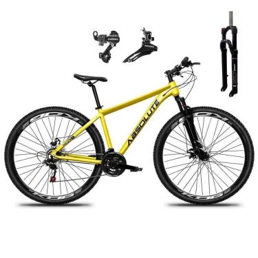 Imagem de Bicicleta Aro 29 Absolute Nero 5 Câmbios Shimano 24v Garfo Com Trava No Ombro Amarelo Tam.15