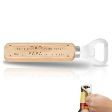 Imagem de Presentes de aniversário para pai da filha e filho - abridor de garrafas de madeira, presentes para pai, abridor de latas de madeira, Natal, Dia dos Pais, aniversário, Ação de Graças, ideias de