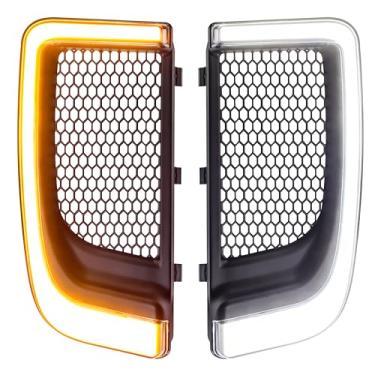 Imagem de Eagle Lights SUNBURST Grade inferior de carenagem LED luzes de corrida e setas para motocicletas Harley Davidson (preto)