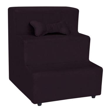 Imagem de Escadinha Pet 3 Degraus Cachorro E Gato Veludo Roxo