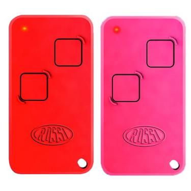 Imagem de 2 Controle Portão Rossi Ntx 433mhz Rosa Vermelho Dz Nano Atto Dz3 Dz4 