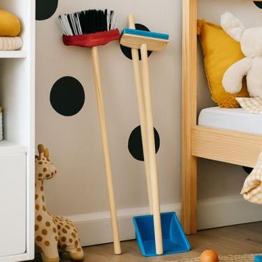 Imagem de Kit Limpeza Infantil 3 em 1 Vassoura, Rodo e Pá Brincadeira Educativa 