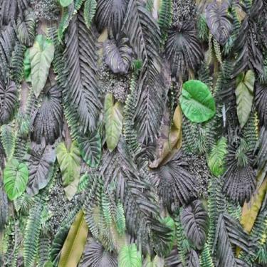 Imagem de Quadro Decorativo Full Frame Shot Palm Leaves - Arte de Folhagem para Decoração Moderno e Sofisticada 40x40cm