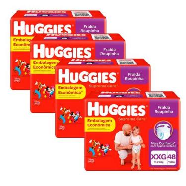 Imagem de Kit Fralda Huggies Roupinha Supreme Care XXG 192 Unidades