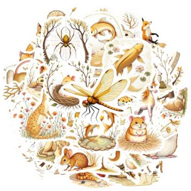 Imagem de 70 peças, animais, natureza, floresta, adesivos, brinquedo, animal, urso, para celular, laptop, scrapbook, bicicleta, guitarra, laptop, capacete, skate