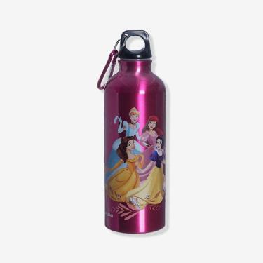 Imagem de Garrafa De Aluminio 500 Ml C/ Mosquetao Princesas Z.Criativa