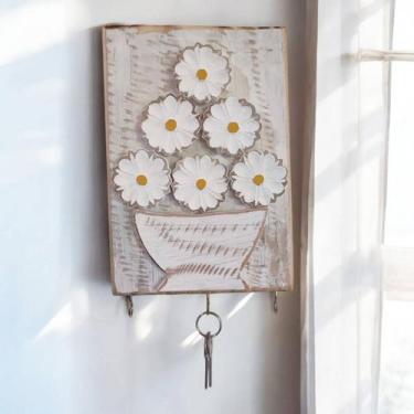 Imagem de Porta-chaves Rústico Floral - Estilo Rústico