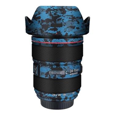 Imagem de EF 24-70 2.8L II Adesivo de lente de câmera antirriscos para Canon EF 24-70 mm F2.8 L II Capa protetora de revestimento (azul cavaleiro)