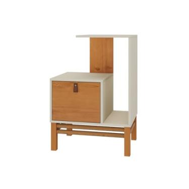 Imagem de Mesa Cabeceira Off White/Nature