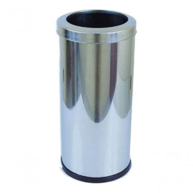 Imagem de Cinzeiro Lixeira Em Aço Inox Com Aro Inox 22l