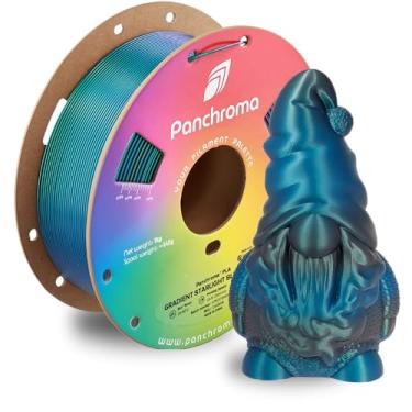 Imagem de Polymaker Panchroma Gradiente Starlight PLA Filamento de impressão 3D azul-verde 1,75 mm 1 kg, gradiente premium PLA, fácil de imprimir, compatível com AMS, perfeito para estatuetas, modelos de mesa