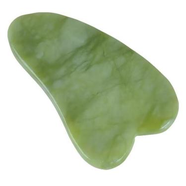 Imagem de Massageador Gua Sha Placa De Pedra De Jade Natural Terapia - Bella
