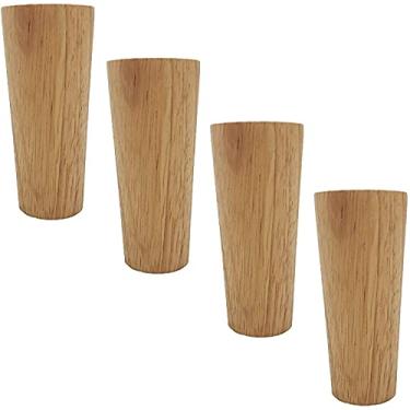 Imagem de Pés de madeira para móveis, pernas de sofá afuniladas, perna de armário de TV, perna de armário de madeira maciça, perna de suporte de poltrona de cômoda, pernas de substituição de sofá, para mesa de