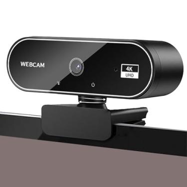Imagem de Webcam 4k para PC | Câmera Web de streaming | Monitor sem fio HD 4K para reuniões de chamadas de negócios, laptop, desktop, jogos, conferências, vídeo