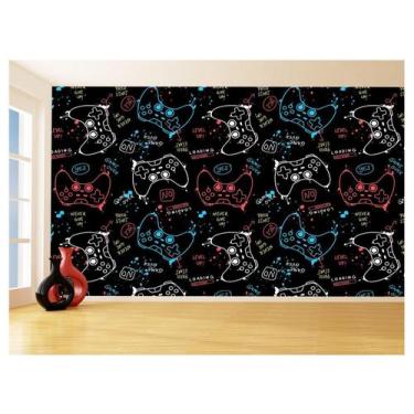 Imagem de Papel De Parede 3D Infantil Controle Game Jogo 3,5M Azs283 - Você Deco