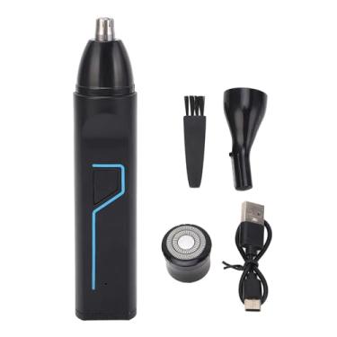 Imagem de Aparador de pelos de nariz 3 em 1 para homens - Kit de aparador de cabelo sem fio recarregável com aparador de sobrancelhas, design à prova de água úmida e seca de 6500 RPM