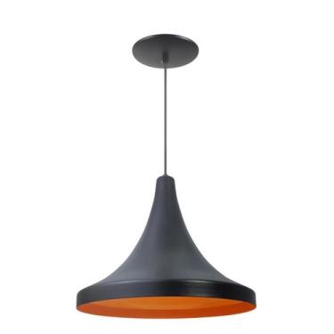 Imagem de Kit 6 Luminária Pendente Tailandesa Com Interior Laranja Com Fiação 11