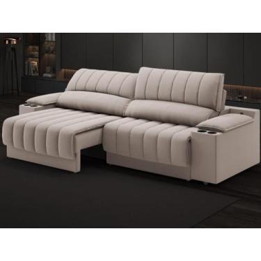 Imagem de Sofá com Porta Copos e Carregador USB Retrátil e Reclinável Murano 2,0