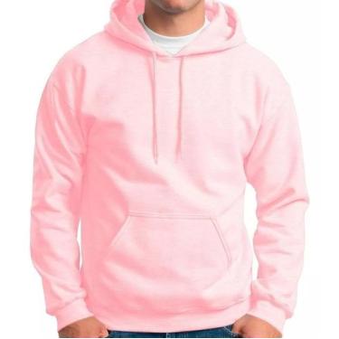 Imagem de Moletom Liso Masculino E Feminino Blusa De Frio Canguru rosa - wribeir
