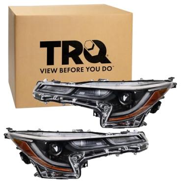 Imagem de TRQ Conjunto de montagem de farol faróis do lado do motorista e do passageiro compatível com Toyota Corolla 2020-2022 TO2502304 TO2503304