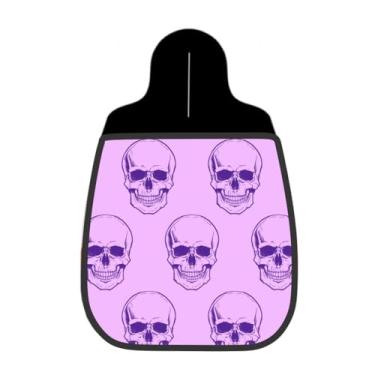Imagem de Lixeira De Carro Organizador Lixinhocar Caveiras Roxas Lilás