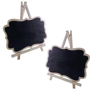 Imagem de Lousa Quadro Negro Decorativa com Cavalete de Madeira Mesa 35x30cm Festas Evento Restaurante Recados (2)