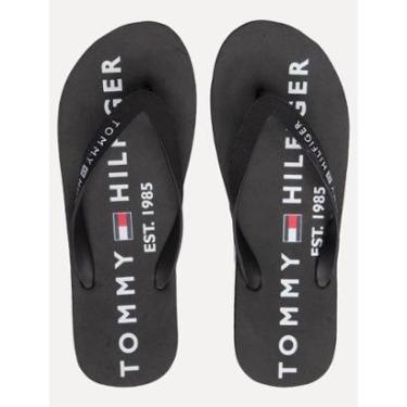 Imagem de Chinelo Tommy Hilfiger Masculino Rubber Strip Simon 34R Cinza/Preto-Masculino