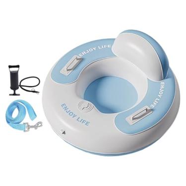 Imagem de Aymzbd Trenó Inflável com Pneus de Neve, Brinquedo para Toda a Família, em PVC Ao Frio com Alças, Ideal para Presentear Ou para Esportes Ao Ar, Azul