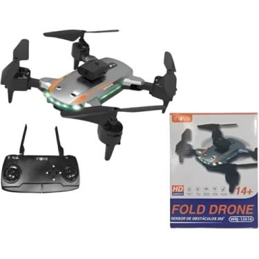 Imagem de Drone com Câmera Dupla 4K, GPS, Sensor de Obstáculos, Dobrável, Cor Prata, 2 Baterias, Controle Remoto, Wi-Fi, WRJ-12616