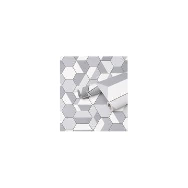 Imagem de Papel de Parede Adesivo Geométrico, PVC Vinílico, 5 Metros x 45cm, Autoadesivo, Impermeável, Lavável, Estampa Tela Moderna para Casa e Escritório