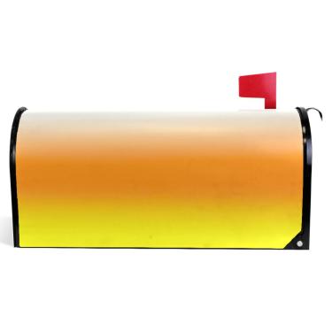 Imagem de TSENQUE Capas decorativas de caixa de correio chique, laranja, amarela, magnética, outono, caixa de correio, vinil, decorações modernas para caixa de correio, tamanho padrão 52,6 x 45,8 cm