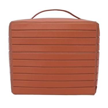 Imagem de ZJchao Bolsa de Maquiagem Dobrável, Estojo Cosmético de Viagem de Grande Capacidade Com Fecho Com Zíper, para Organizador de Produtos de Higiene Pessoal de Maquiagem Feminina (Azul-marinho)