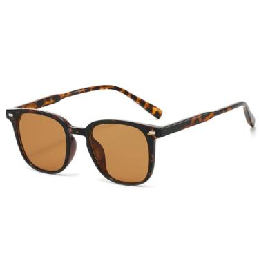 Imagem de Óculos de Sol UV400 - Lentes Degradê com Rebites em Cores Jelly para Homens e Mulheres, Ideais para Esportes ao Ar Livre, Corrida e Ciclismo, Estampa de Leopardo
