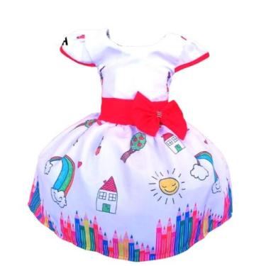 Imagem de Vestido Temático Infantil Aquarela - NALU_KIDS, 4, Rosa