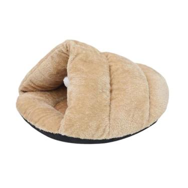 Imagem de Generic Cama toca para gatos, esconderijo de inverno, espessa, quente, confortável e aconchegante, tipo, ideal para brincar, descansar e relaxar em, Cúrcuma