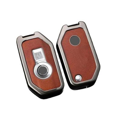 Imagem de Capa Protetora Para Chave De Motocicleta, Compatível Com Bmw R1250gs Adv Waterbird F850c400gt750gt, Controle Remoto, Acessório De Suporte Para Carro(E-type gun Brown single shell,Packing Box)