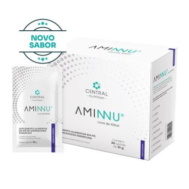 Imagem de Aminnu 10g Com 30 Sachês Sabor Blueberry Tangerina / Limão - Central N