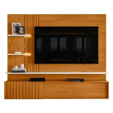 Imagem de Estante Home Theater Suspenso Atena Com Aparador Estoril E Mesa De Centro Indianápolis...