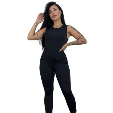 Imagem de Macacão longo feminino suplex academia fitness-Feminino