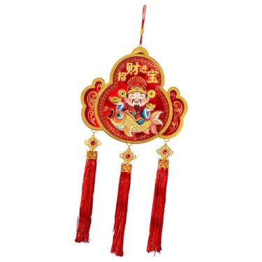 Imagem de Esquirla Enfeite de Ano Chinês com Borlas, Oriental da Riqueza, Decoração Oriental para Porta de Entrada, Ideal para Celebrações, Forma de Cabaça