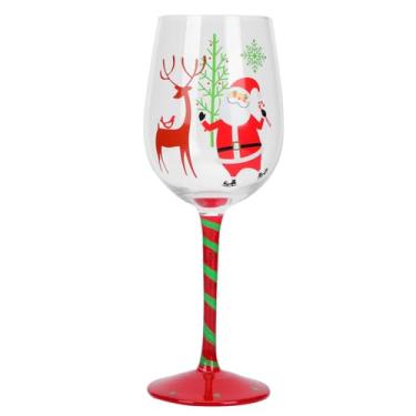 Imagem de Angoily 1 pç taça de vinho de Natal, copo de vidro de Natal, utensílios de mesa, bar, boate, boate, vidro, vidro, cálice de vidro, barra simples, caneca de vinho, copo de vinho tinto, copo de