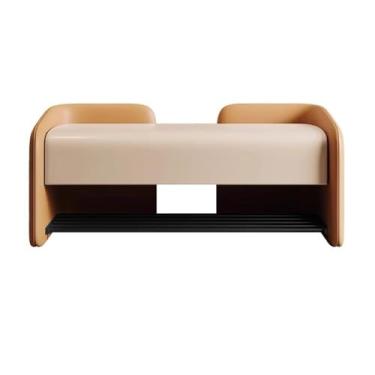 Imagem de Banco para troca de sapatos, entrada de casa, varanda, armazenamento de sapatos, banco de quarto, cama, banco de sala de estar (100 cm)