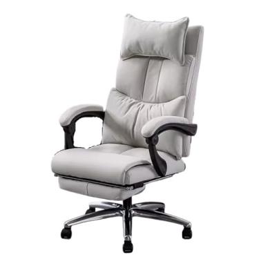 Imagem de Cadeira de escritório executiva cadeira ergonômica para jogos com tecnologia de tecido giratório para computador com rodas cadeira de escritório executiva (branca)