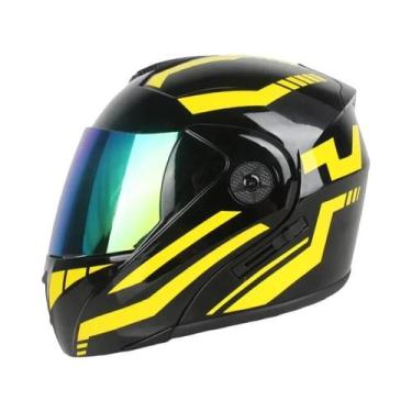 Imagem de Capacete De Motocicleta Unissex 2024, Capacete Modular Com Lente Dupla