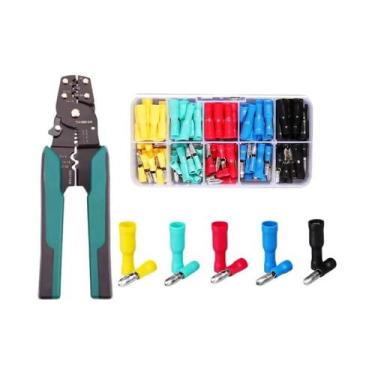 Imagem de 100 Peças De Terminais De Crimpagem Isolados 4 Em 1, Alicates Multifun